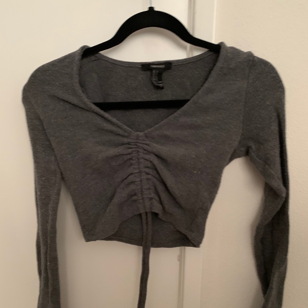 grey long sleeve